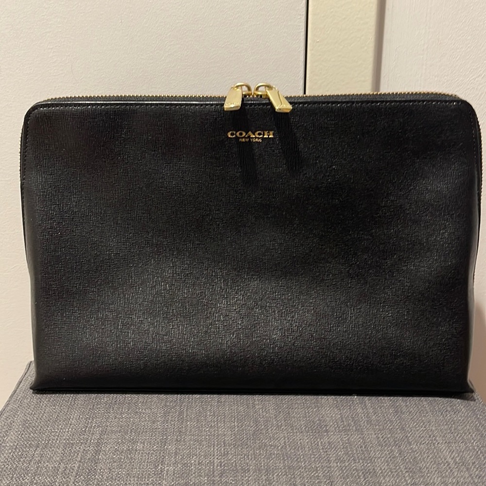 Coach XL Saffiano Leather Cosmetics bag